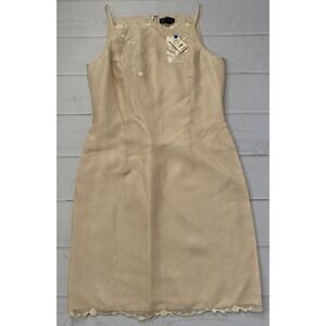 Vintage Ann Taylor Womens Y2K Festival Embroidered Silk Slip Dress Size 8 Fairy